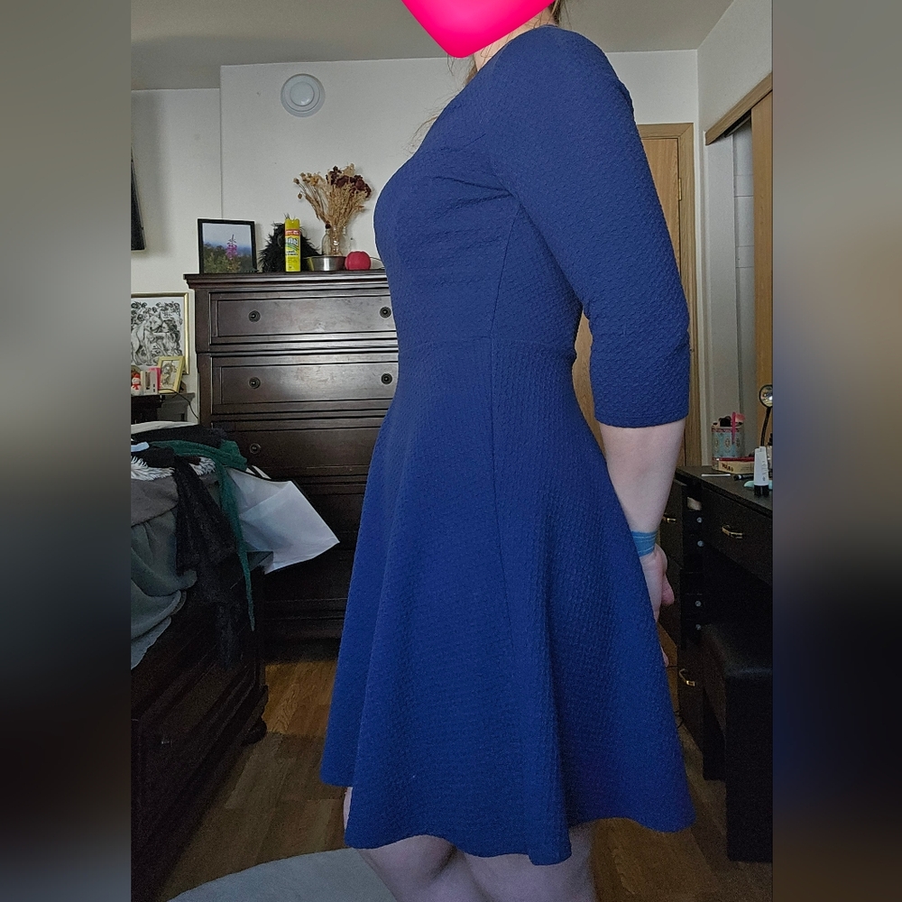 Old Navy Women's Long Sleeve Blue Dress